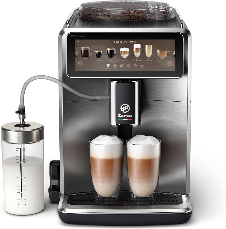 Saeco Philips Xelsis Suprema SM8889 00 Espressomachine 22 Soorten Warme Drankjes Zilver + AquaClean Filter