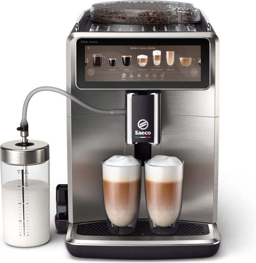 Saeco Xelsis Suprema volautomatische espressomachine 22 koffiespecialiteiten 8 profielen rvs (SM8885 00) - Foto 2