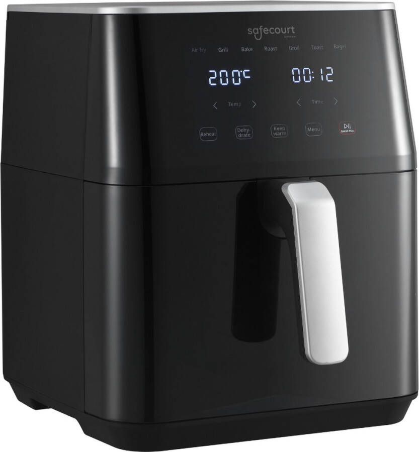 Safecourt Kitchen Airfryer XL Heteluchtfriteuse 1800W 7L Inhoud 40ºC tot 200ºC Zwart