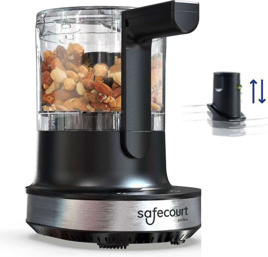 Safecourt Kitchen Hakmolen elektrisch groentesnijder met gepatenteerde messen Veelzijdig krachtig & Vaatwasserbestendig