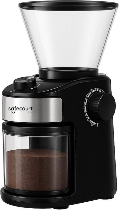 Safecourt Kitchen Koffiemolen Deluxe Elektrische koffiemolen Koffiebonen maler Zwart