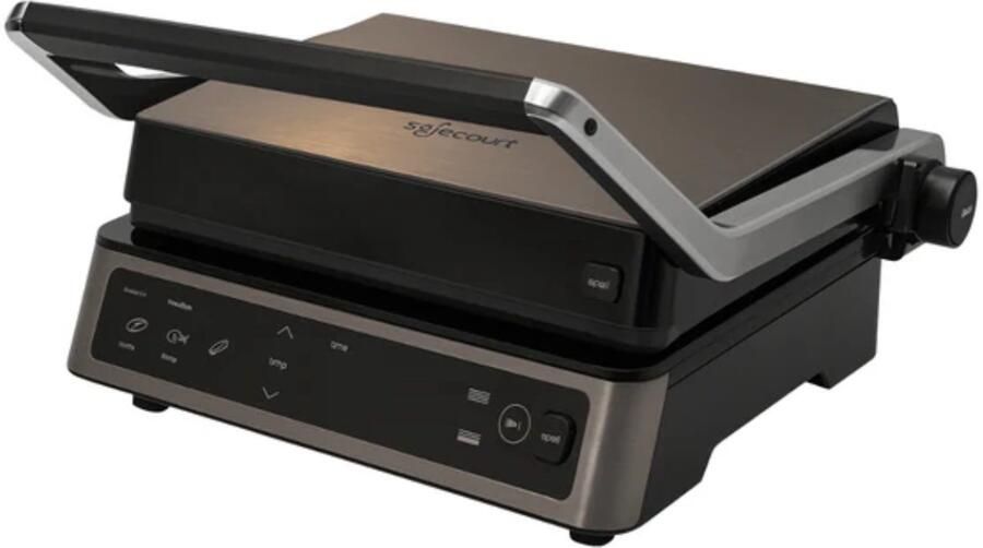 Safecourt Kitchen Contactgrill – Paninigrill en Tosti ijzer – Uitneembare PFAS-vrije platen & vaatwasserbestendig – Groot grilloppervlak – snel warm (2200W) – Tosti-apparaat