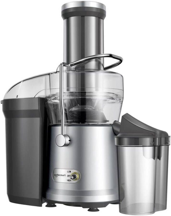 Safecourt Kitchen Sapcentrifuge Juicer voor Groenten & Fruit Grote Vulopening 3 snelheden 1200 Watt