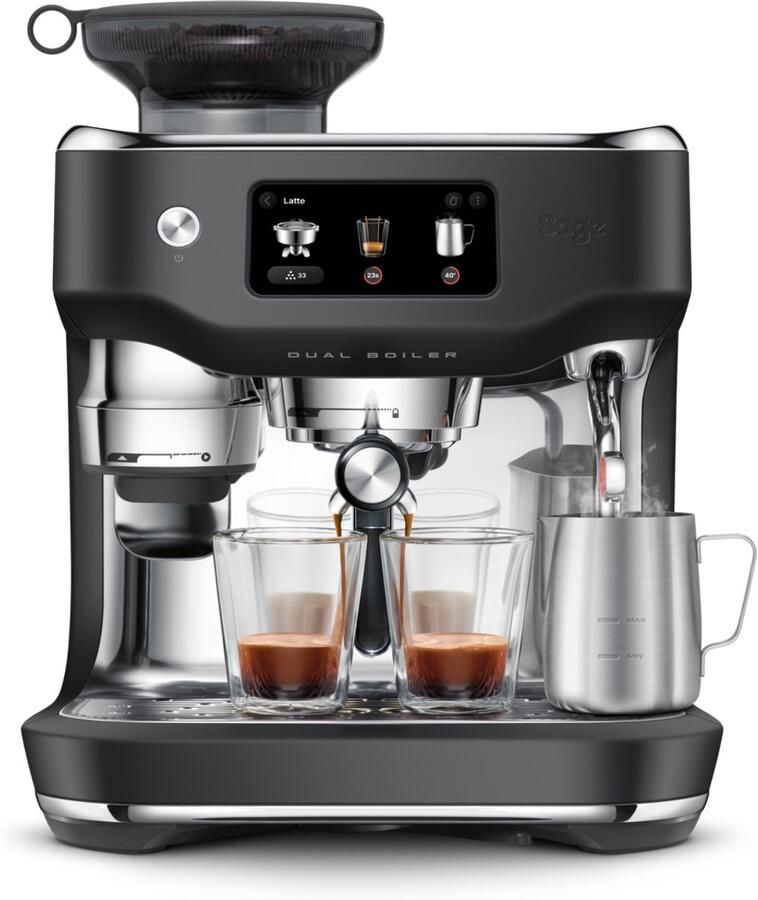 Sage SES995BTR the Oracle Dual Boiler Black Truffle Pistonmachine Touchscreen Dual Boiler Espressomachine