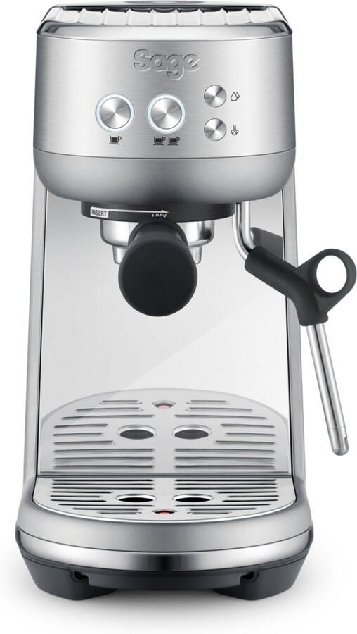 Sage SES450BSS the Bambino Brushed Stainless Steel RVS Pistonmachine 3 seconden opwarmtijd Espressomachine