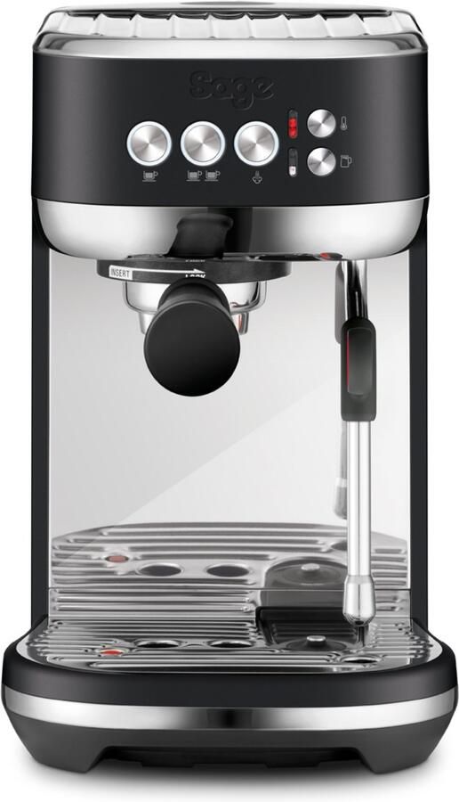Sage the Bambino Plus Black Truffle Pistonmachine (mat zwart)