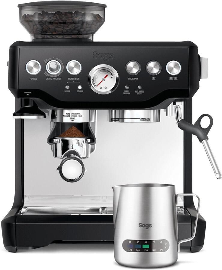 Sage The Barista Express Vrijstaand Volledig automatisch Espressomachine 2l Zwart Roestvrijstaal
