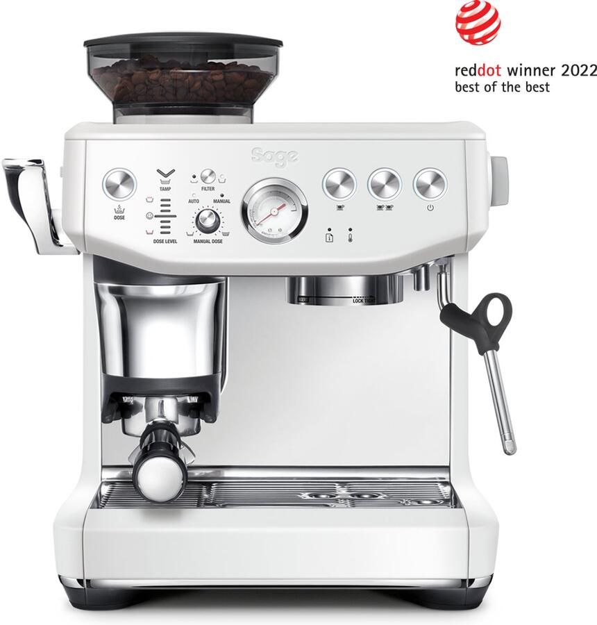Sage the Barista Impress Sea Salt SES876SST White Pistonmachine