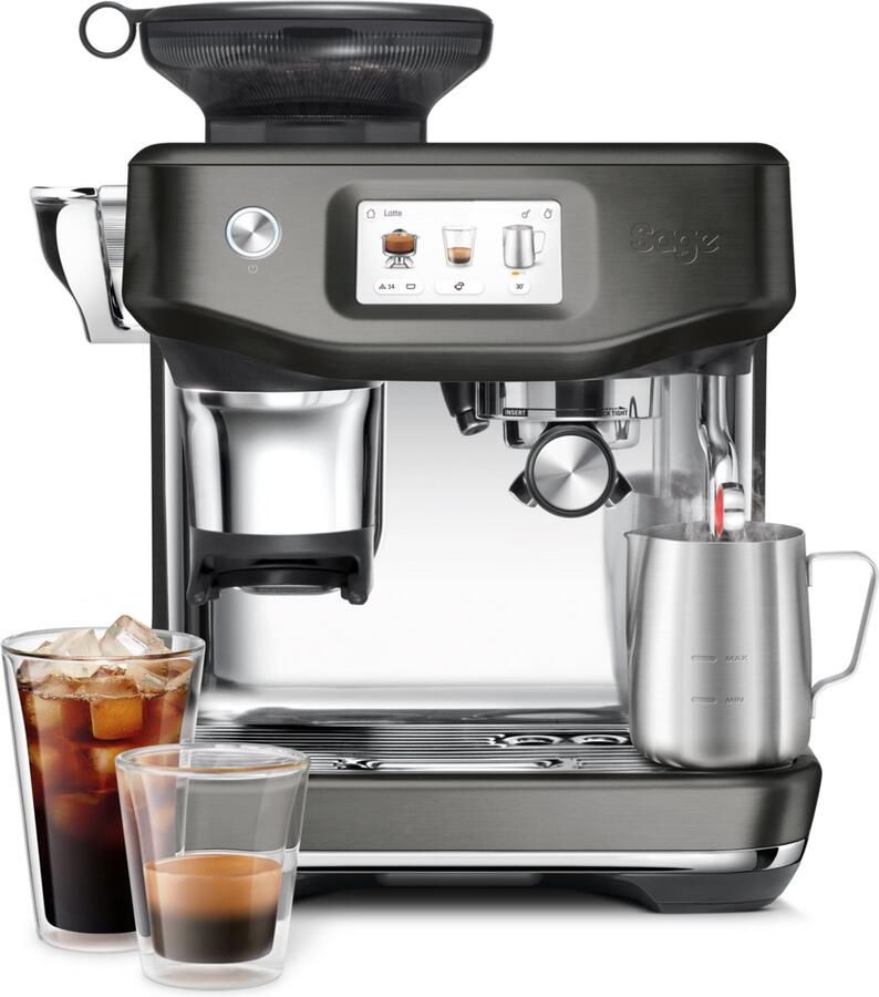 Sage the Barista Touch Impress Black Stainless Steel SES882BST Touchscreen Cold Brew