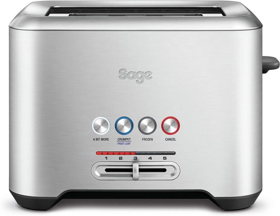 Sage the Bit More 2 Slice Brushed Stainless Steel Broodrooster