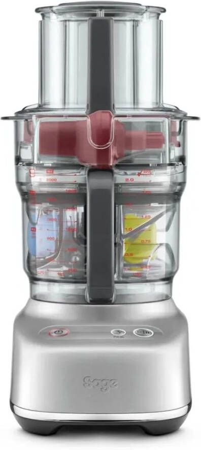 Sage The Paradice 9 Stainless Steel Keukenmachine Geïntegreerde Opbergbox Paradice™ Kit brede 2-in-1-vultrechter
