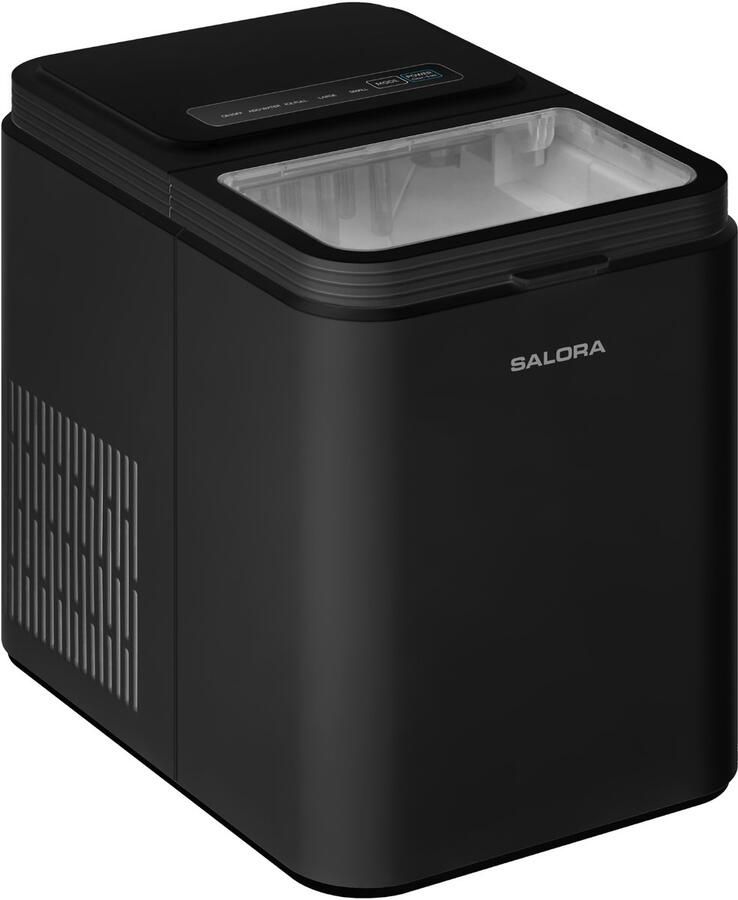 Salora ICEMAKER12B ijsblokjesmachine 12 kg per 24 uur 2 ijsformaten Vers ijs in 6-9 minuten Matzwart