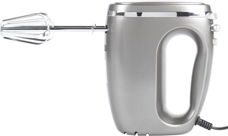 Salter Cosmos Elektrische handmixer garde 5 snelheidsinstellingen en Turbo-modus deeghaken kloppers 300 W grijs