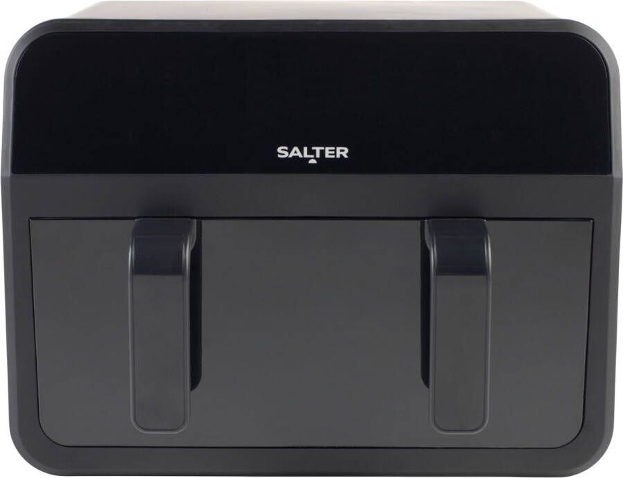 Salter Dual View-luchtfriteuse – niet-klevende kookplaat van 7 liter met afneembare verdeler grote capaciteit voor het gezin kijkvenster digitaal led-aanraakscherm 6 functies 2300 W