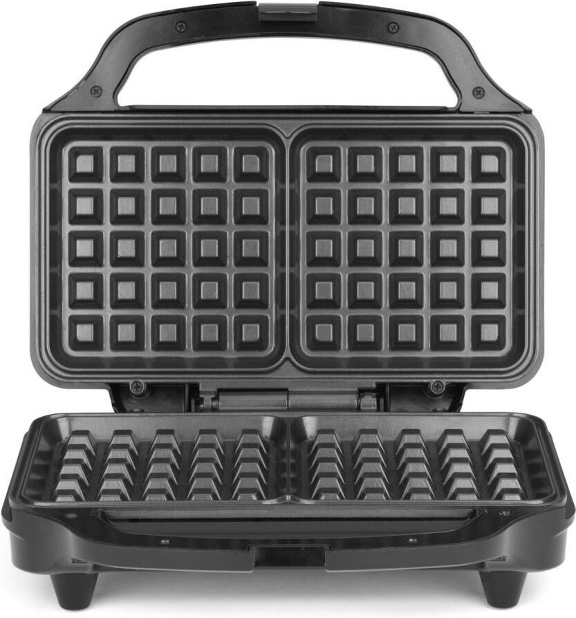 Salter Dubbele Wafelmaker – Antikleef Dual Wafelijzer Platen Diepe Belgische & Amerikaanse Wafels Automatische Temperatuurregeling Koelblijvende Handgreep Hartige Snacks & Desserts 900W