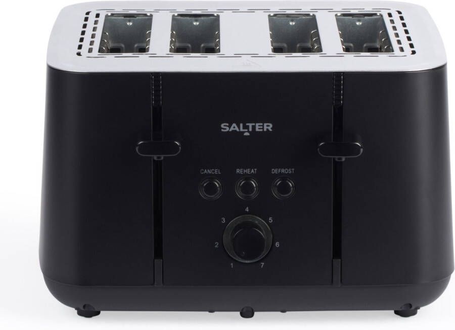 Salter Kuro 4-Slice Toaster 7 niveaus van variabele bruiningscontrole zelfcentrerende broodgeleiders ontdooien opwarmen annuleren knoppen eenvoudig schoon te maken kruimellade - Foto 2