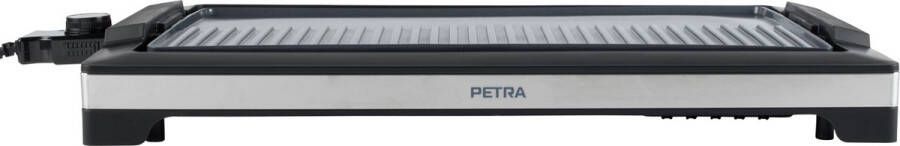Salter Petra 2 In 1 Electric Grill – Dual Non-Stick Cooking Plate Plancha Flat Grill & Griddle Cool Touch Handle Removable Drip Tray PFAS Free Detachable Temperature Control Max 250 C 2200W