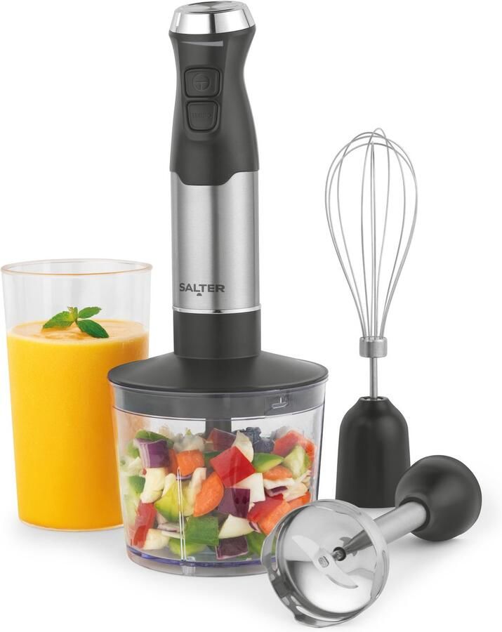 Salter 3-in-1 Blender Set Kloppen Blenden Hakken & Bewaren 600W
