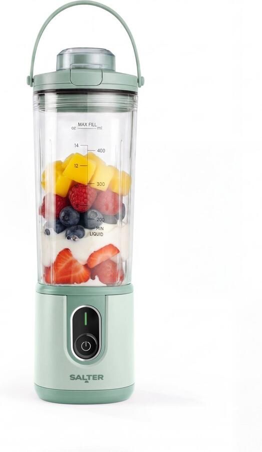 Salter ActiBoost Draagbare Snoerloze Blender BPA-vrij 450ml Groen