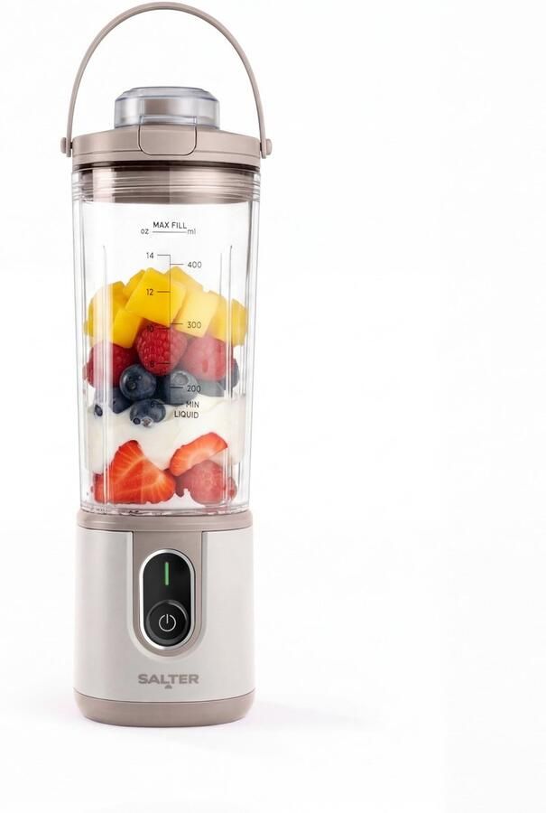Salter ActiBoost Draagbare Snoerloze Blender BPA-vrij 450ml Steen