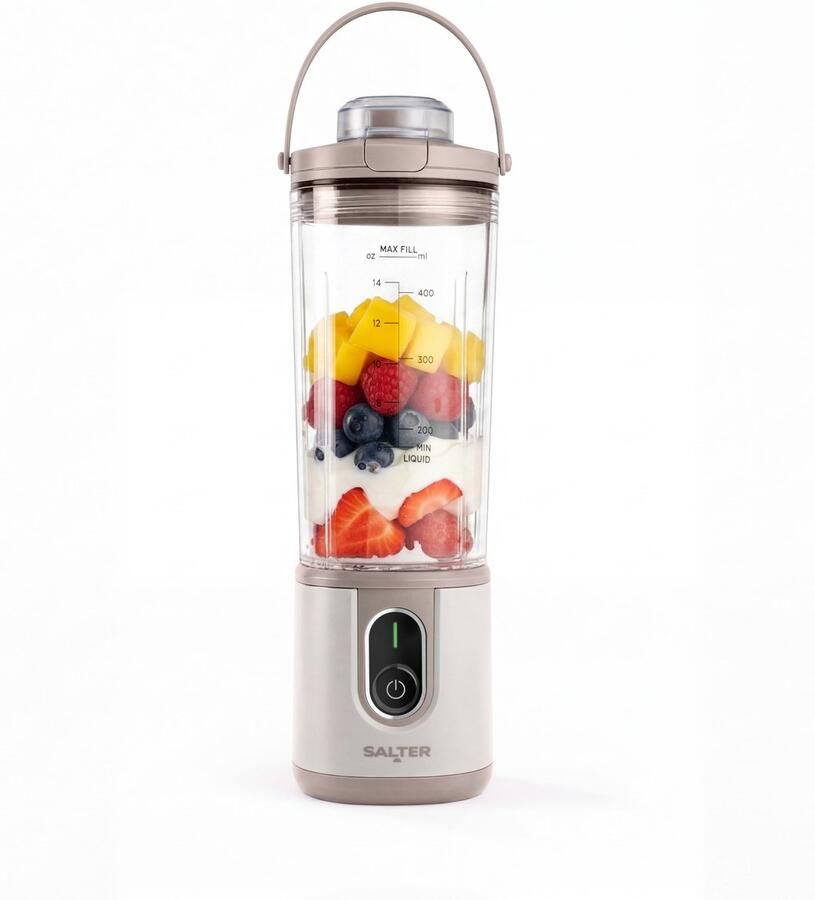 Salter ActiBoost Draagbare Snoerloze Blender BPA-vrij 450ml Steen