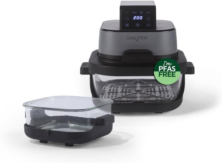 Salter Crisp & Go Draagbare Airfryer 360° Weergave 1500 W