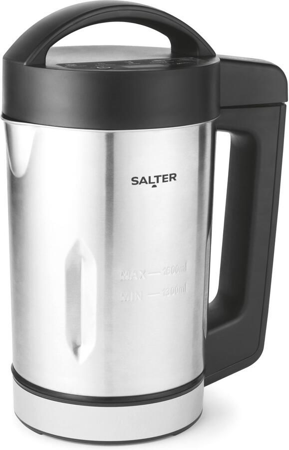 Salter Digitale Soepmaker 1 6L meng stevige & gladde soep ideaal voor batch koken 5 instellingen (glad chunky dranken warm houden mengen schoonmaken) roestvrij staal