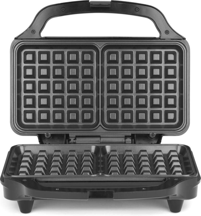 Salter Dubbele Wafelmaker – Antikleef Dual Wafelijzer Platen Diepe Belgische & Amerikaanse Wafels Automatische Temperatuurregeling Koelblijvende Handgreep Hartige Snacks & Desserts 900W
