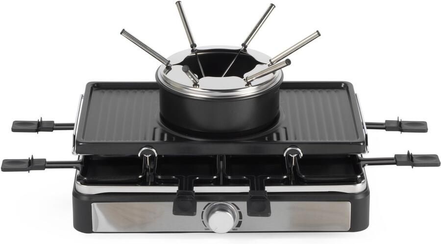 Salter Elektrische Raclette Grill & Fondue Pan Vorken Pannetjes