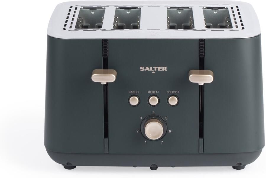 Salter Marino 4-Slice Toaster 7 bruiningsniveaus Brede sleuven