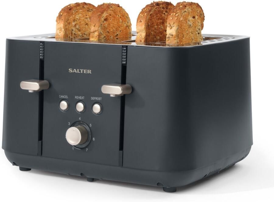Salter Marino 4-Slice Toaster 7 bruiningsniveaus Brede sleuven