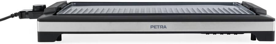Salter Petra 2 In 1 Electric Grill – Dual Non-Stick Cooking Plate Plancha Flat Grill & Griddle Cool Touch Handle Removable Drip Tray PFAS Free Detachable Temperature Control Max 250 C 2200W