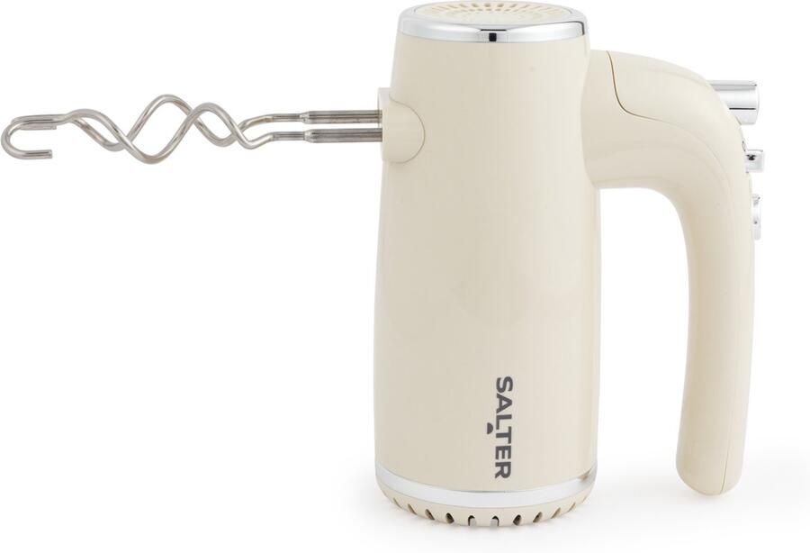 Salter Retro Handmixer 400 W Verwijderbare Accessoires Crème