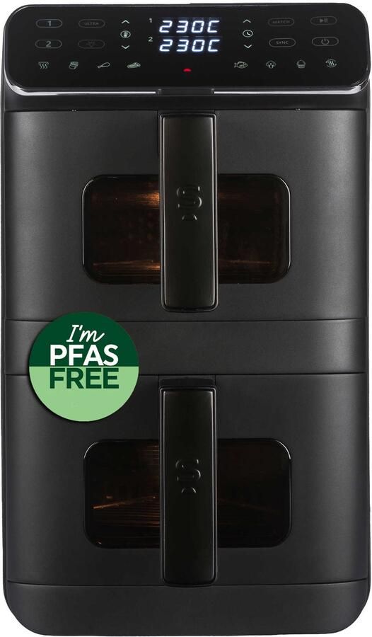 Salter VertiCook Ultra View 9L Dual Drawer Airfryer Kijkvensters