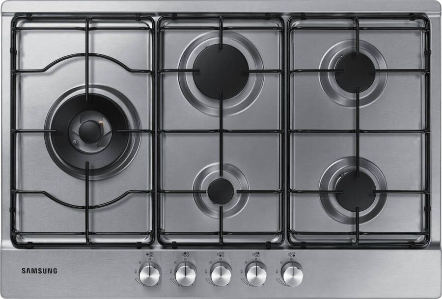 Samsung NA75M3130AS Zwart Roestvrijstaal Ingebouwd Gaskookplaat 5 zone(s)