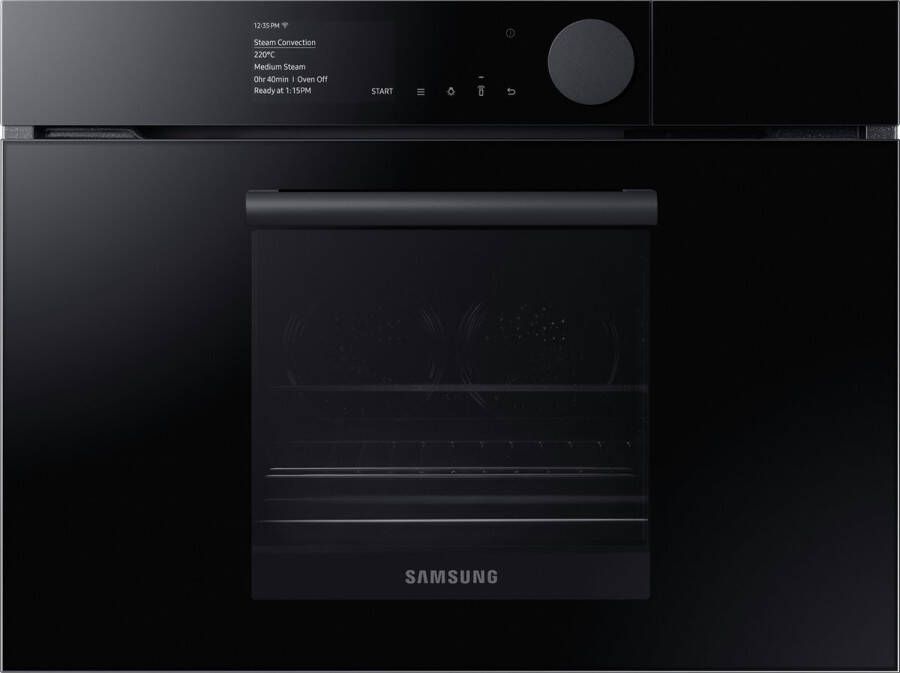 Samsung NQ50T8939BK Inbouwoven Elektrisch 50 L Zwart Wi-Fi besturing Zelfreinigend Stoom Kinderslot 2500 W