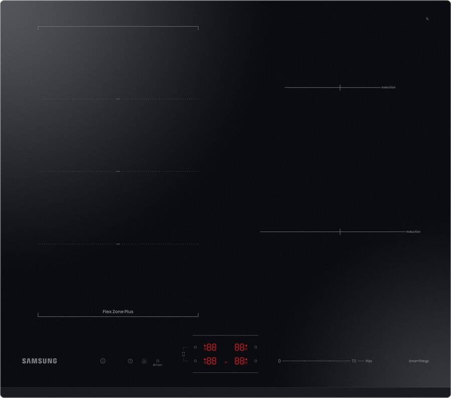 Samsung NZ64B6056GK U1 Inductiekookplaat 4 zones FlexZone Plus Wi-Fi