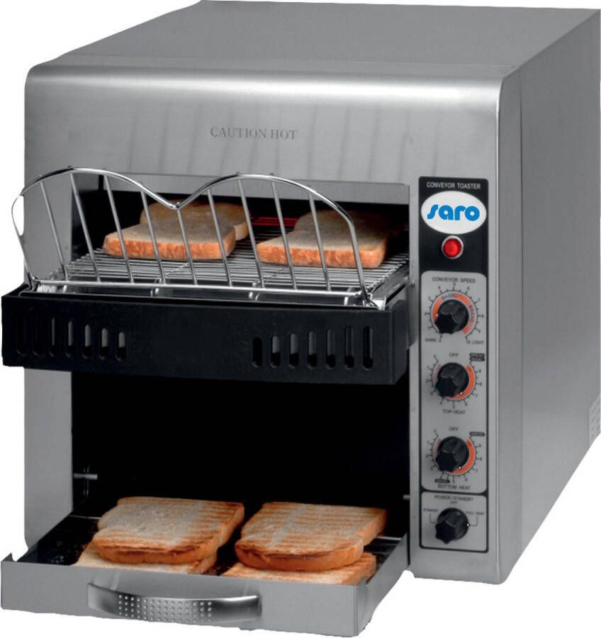 Saro doorloop toaster tot 360 toasts per uur uitgebreid instelbaar 2 jaar garantie professioneel model CHRISTIAN