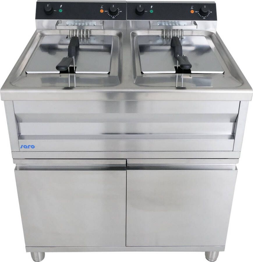 Saro GASTROLINE 12+12VS Dubbel 24 l Vrijstaand 1800 W Frituurpan Roestvrijstaal - Foto 2