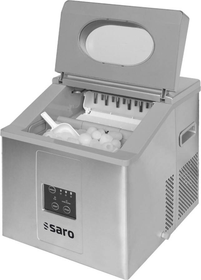 Saro IJsblokjesmachine 15kg 24u 3 ijskegel maten Compact professioneel model EB 15