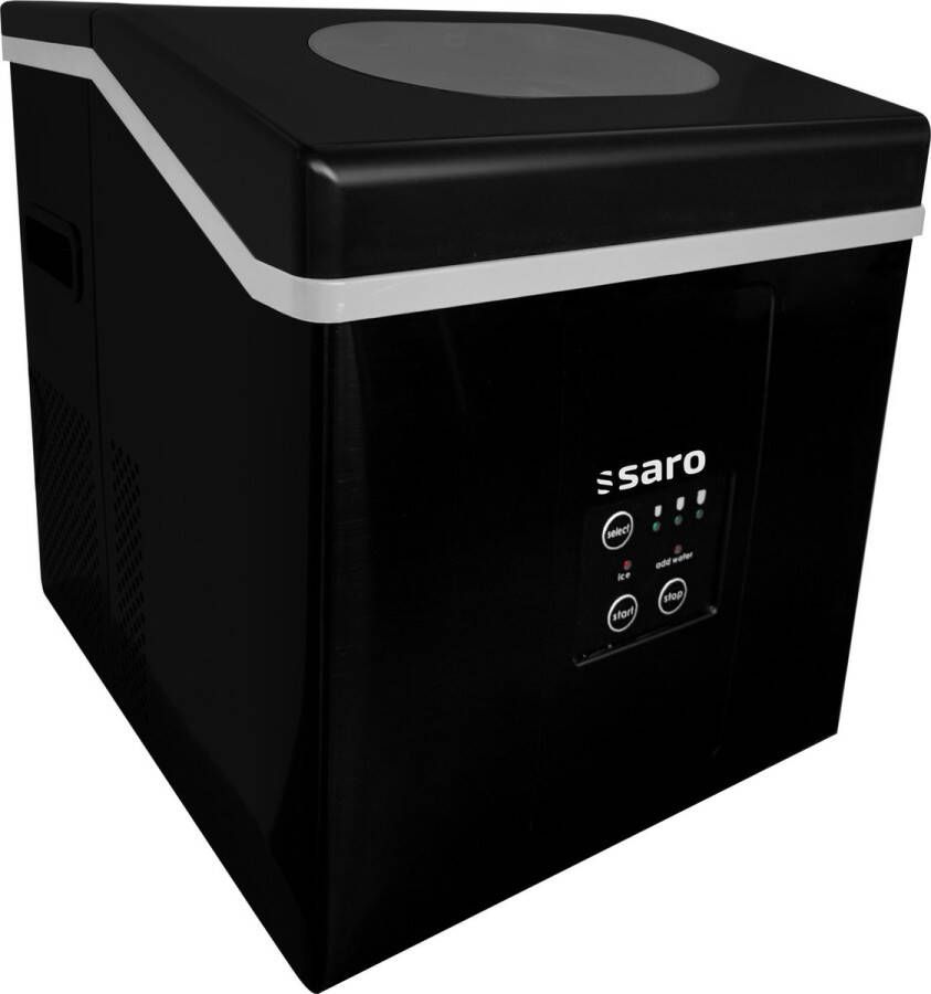Saro IJsblokjesmachine EB 15 S PRO – 15 kg 24u – RVS – 3 formaten holle ijskegels – PRO energiezuinig – Compact & stil – Bestel nu!