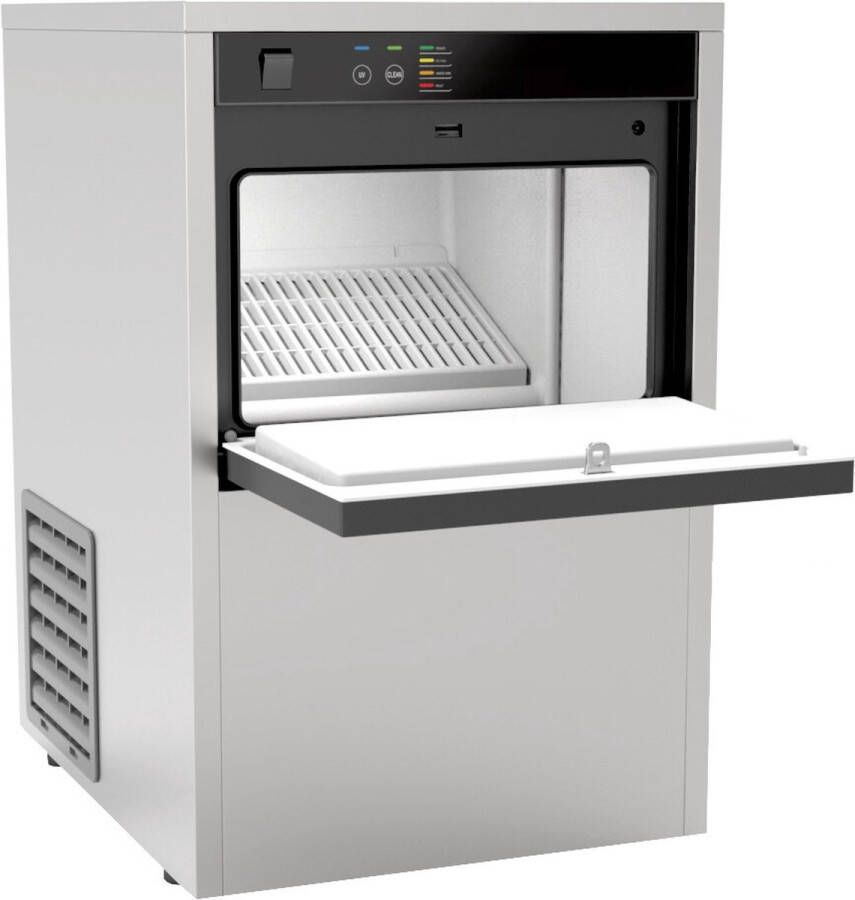 Saro IJsblokjesmachine EB UV20 PRO – 20 kg 24u – RVS – UV-licht hygiëne – Vaste wateraansluiting – Voor horeca – Bestel nu!