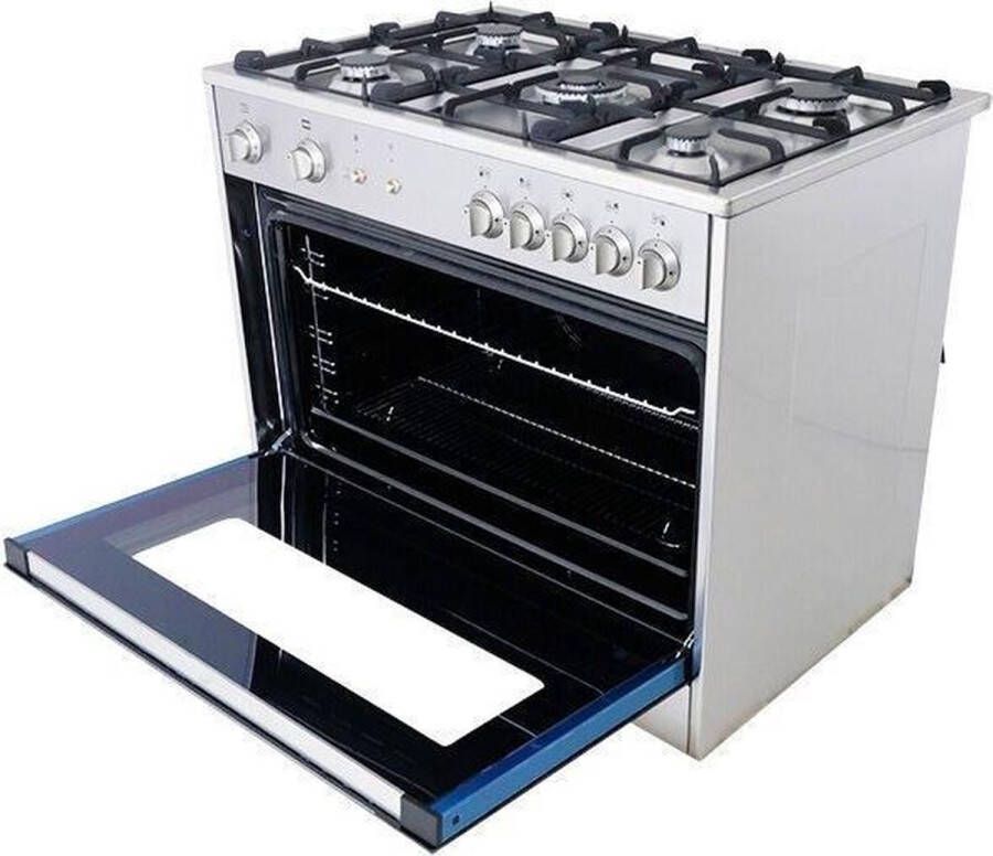 Saro Multifunctioneel Gasfornuis met Gasoven Model TS95C71X Horeca & Professioneel