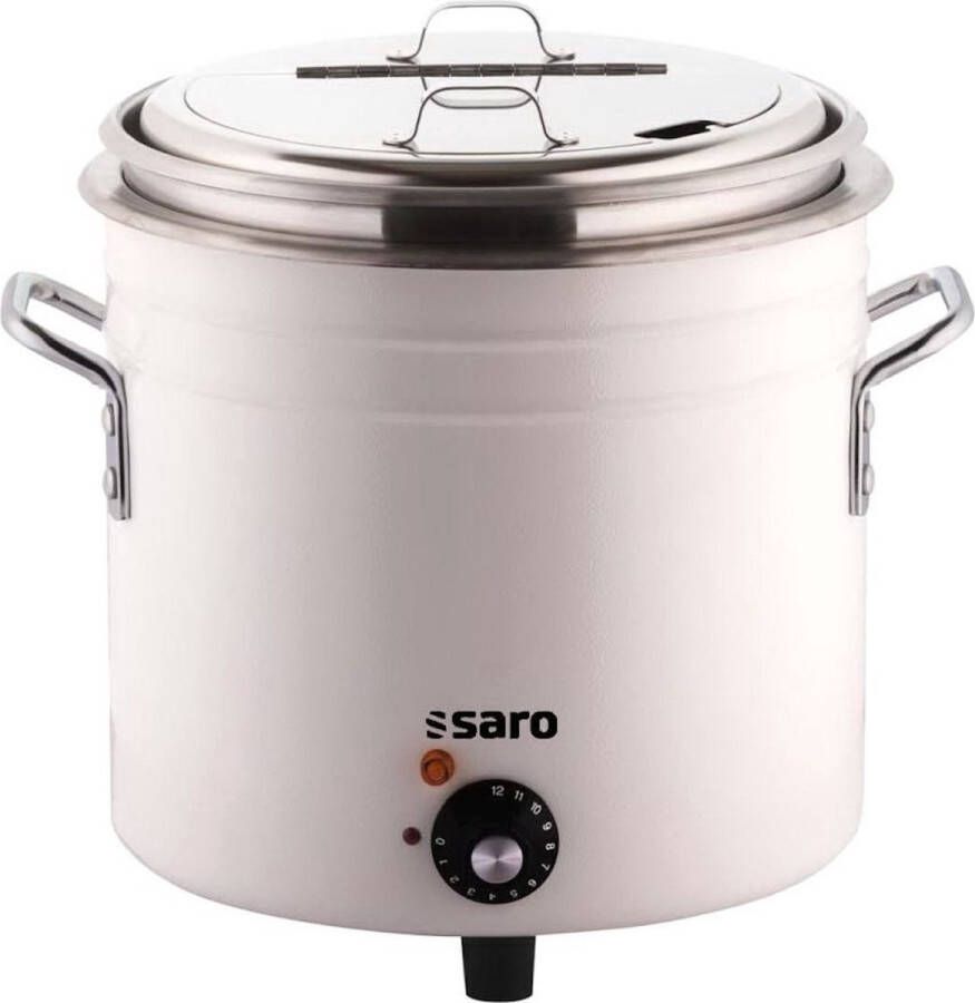 Saro retro soep en warmhoud pan buffet en evenement 10 4 liter kleur WIT 1400 W professionele uitvoering 2 jaar garantie