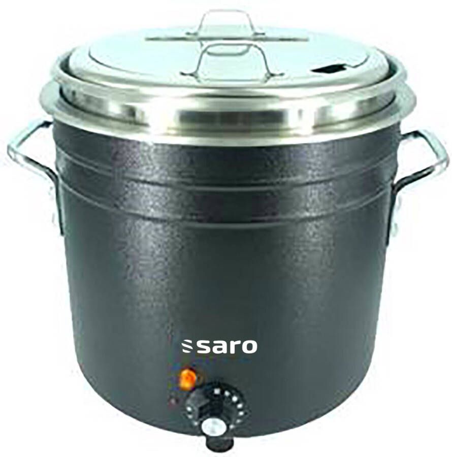 Saro retro soep en warmhoud pan buffet en evenement 10 4 liter kleur ZWART 1400 W professionele uitvoering 2 jaar garantie - Foto 1