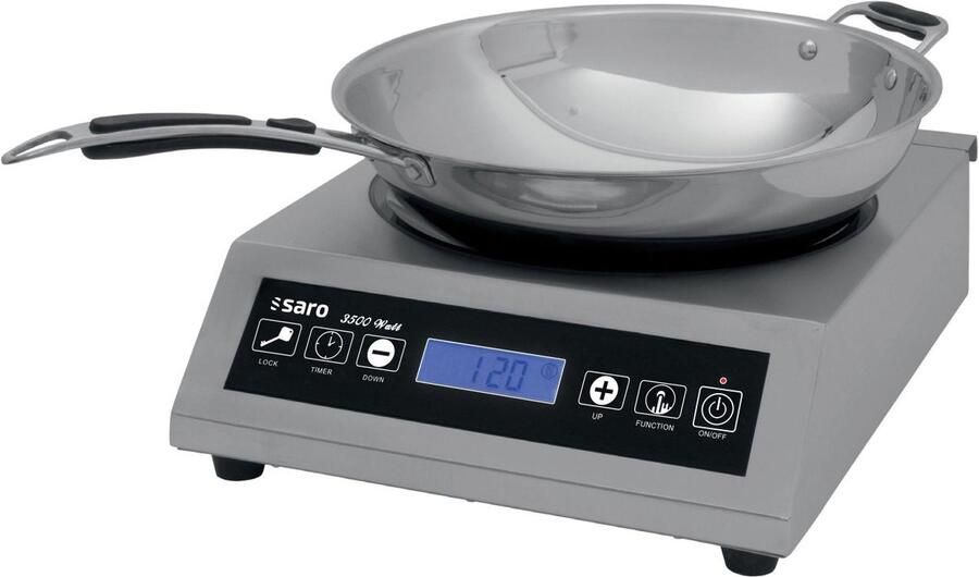 Saro Elektrische inductieplaat met wokpan 34(b) x 44.5(d) x 11.7(h) cm