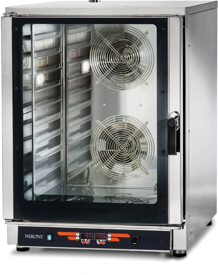Saro hetelucht-combinatieoven met stoombevochtiging model DIG 10 Zwart Roestvrijstaal - Foto 2