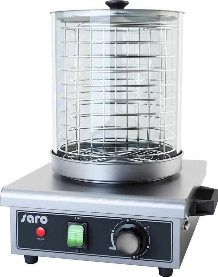 Saro HW 1 Hotdogstomer 450 W Roestvrijstaal Transparant