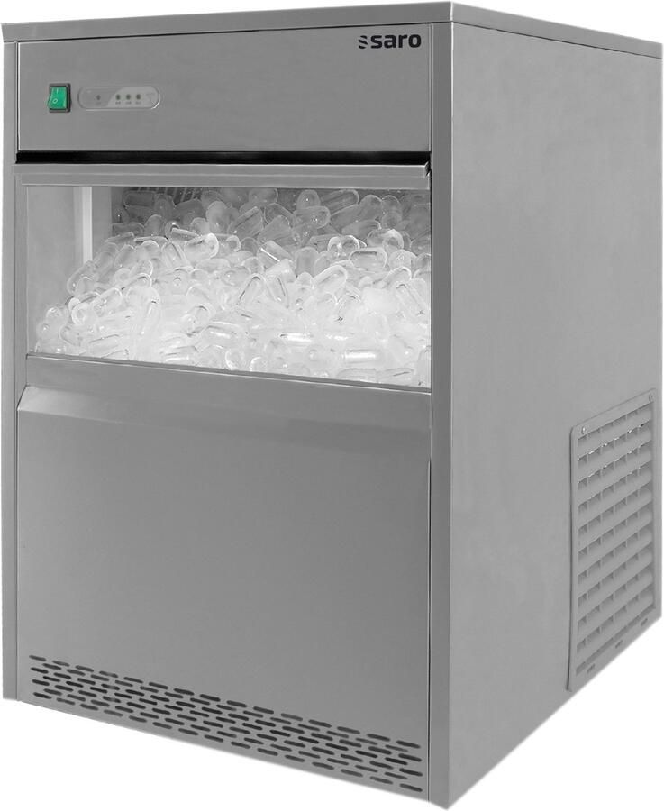 Saro Ijsblokjes machine 26Kg 24uur opslag 6kg RVS 2 jaar garantie professioneel Model EB 26