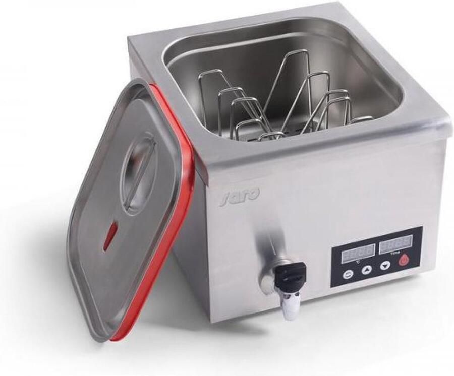 Saro Sous-Vide Koker RIVOLI – RVS – 2 3 GN – Instelbare Tijd & Temperatuur – Professioneel Model met Circulatiepomp
